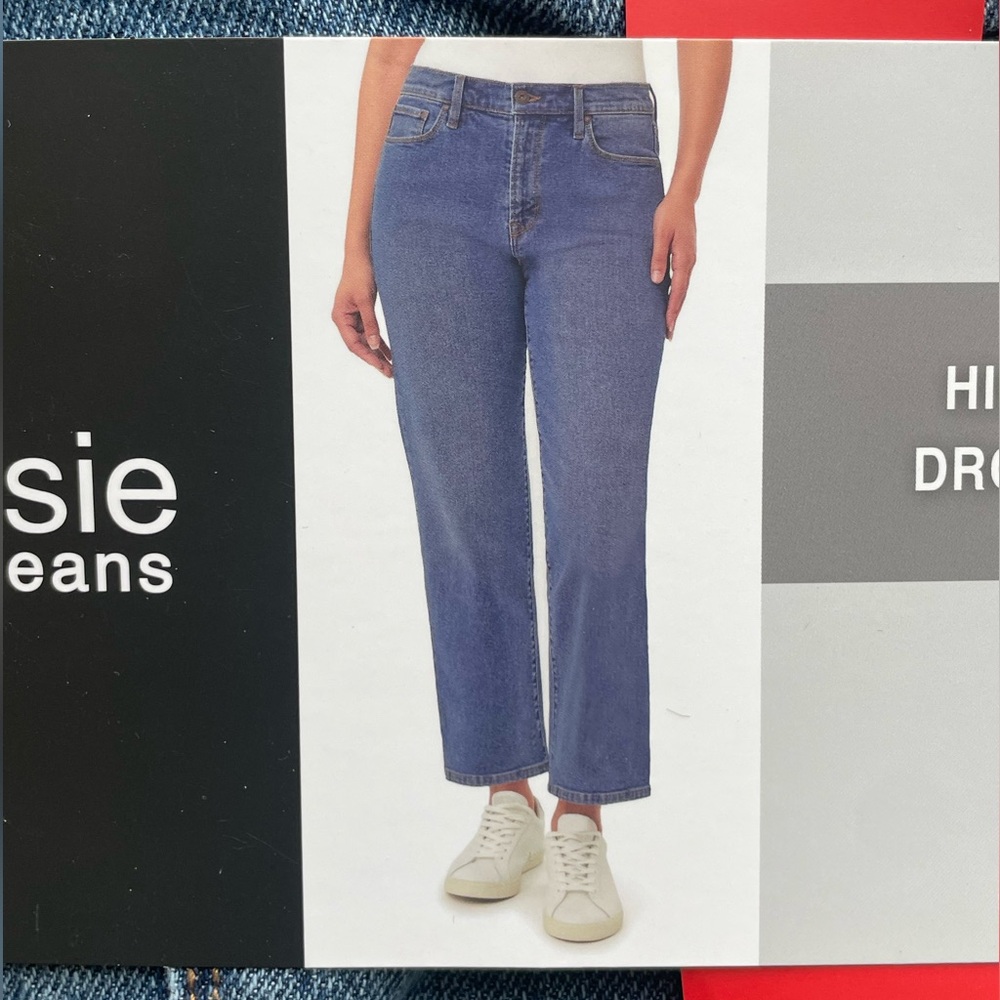 Kensie High Rise Straight Jeans Size 8 - Picture 3 of 4